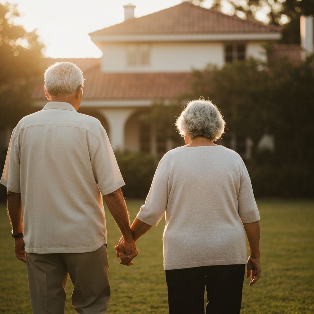 Adultos mayores disfrutando de su hogar con tranquilidad